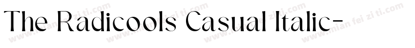 The Radicools Casual Italic字体转换